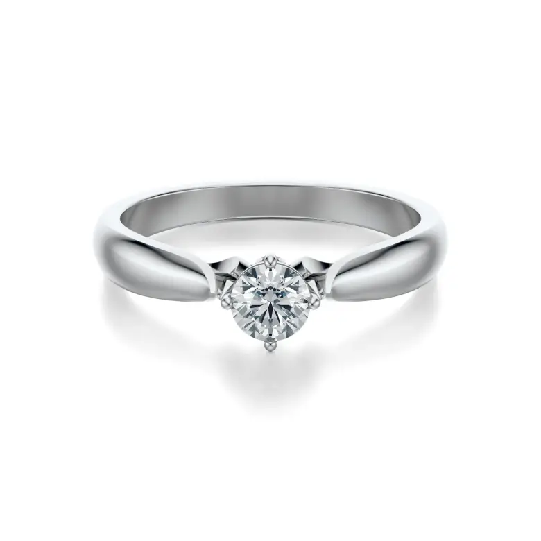 Pierścionek białe złoto z diamentami